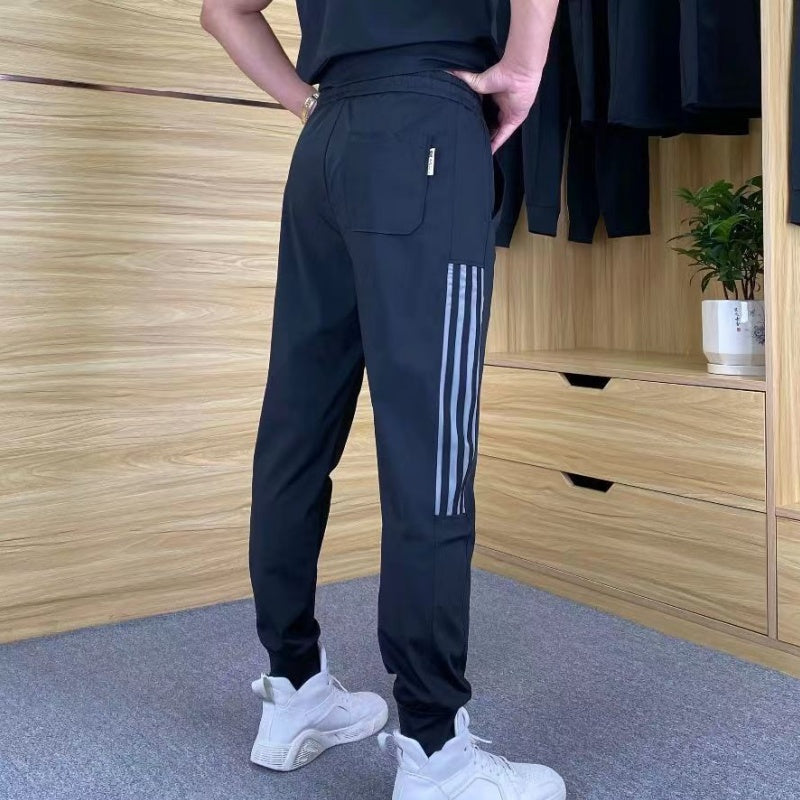 Completo Uomo 2 Pezzi ad Alta Elasticità: Maglia a Maniche Corte e Joggers