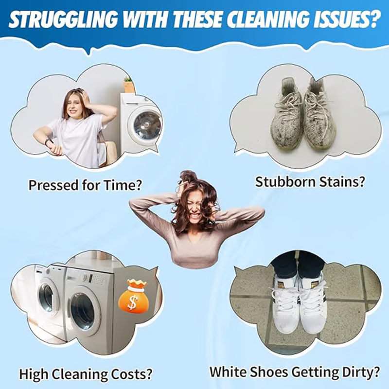 Detergente Universale Portatile in Schiuma Senza Risciacquo per Scarpe