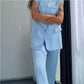 ⏰Ultimo giorno di vendita 49% di sconto💖 Set donna blazer elegante senza maniche e pantaloni a vita alta