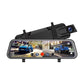 Doppia dashcam Full HD da 10 pollici con monitoraggio del parcheggio e visione notturna - Scheda SD da 64 GB e adattatore OBD inclusi