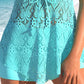 Scollatura a V Costume da Bagno in Pizzo ＆ Boyshorts Due Pezzi Set per Donna