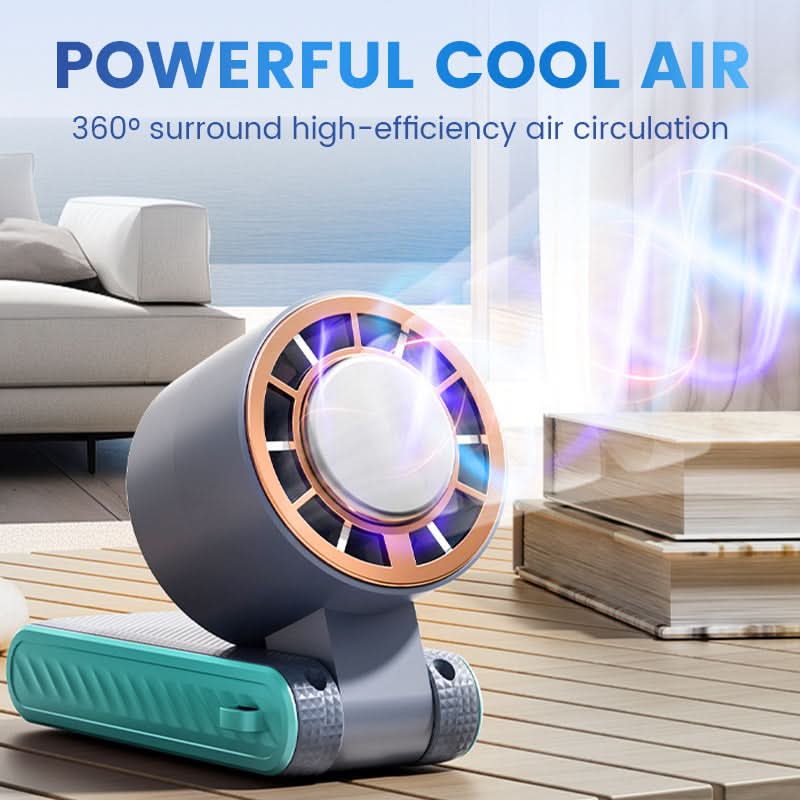 Ventilatore di raffreddamento silenzioso portatile, maneggevole e pieghevole