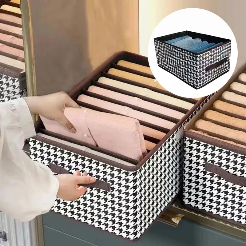 ✨ Organizador de Jeans Plegable para Armario - Ahorra Espacio con Divisores Ajustables y Panel Transparente 🏠✨