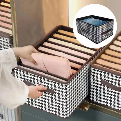 ✨ Organizador de Jeans Plegable para Armario - Ahorra Espacio con Divisores Ajustables y Panel Transparente 🏠✨
