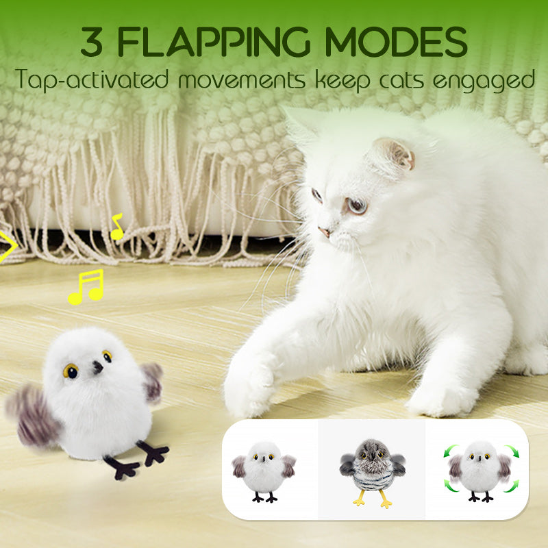 🎁🐱Jouet interactif pour chat en forme d'oiseau réaliste