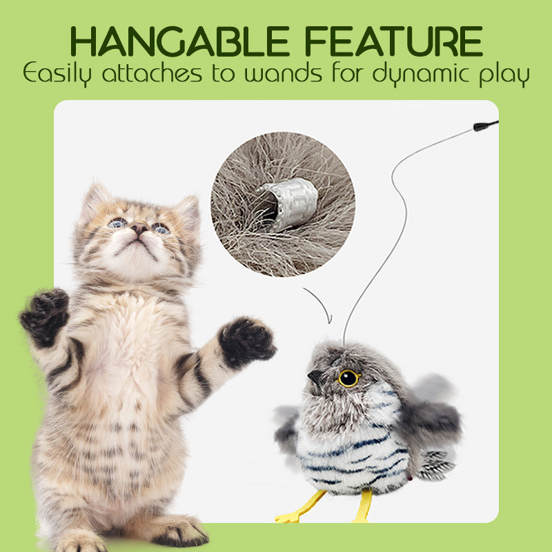 🎁🐱Jouet interactif pour chat en forme d'oiseau réaliste