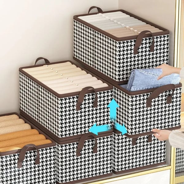 📦 ACHETEZ 2, OFFERT 1 ! 🏠 Boîte de Rangement Vêtements Pliable – Structure Renforcée, Poignées Solides & Gain de Place Immédiat 👗