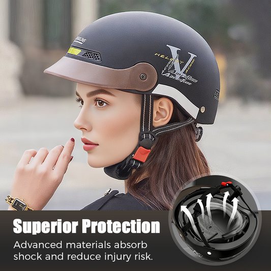 Casco da Moto Leggero, Traspirante e Resistente agli Urti