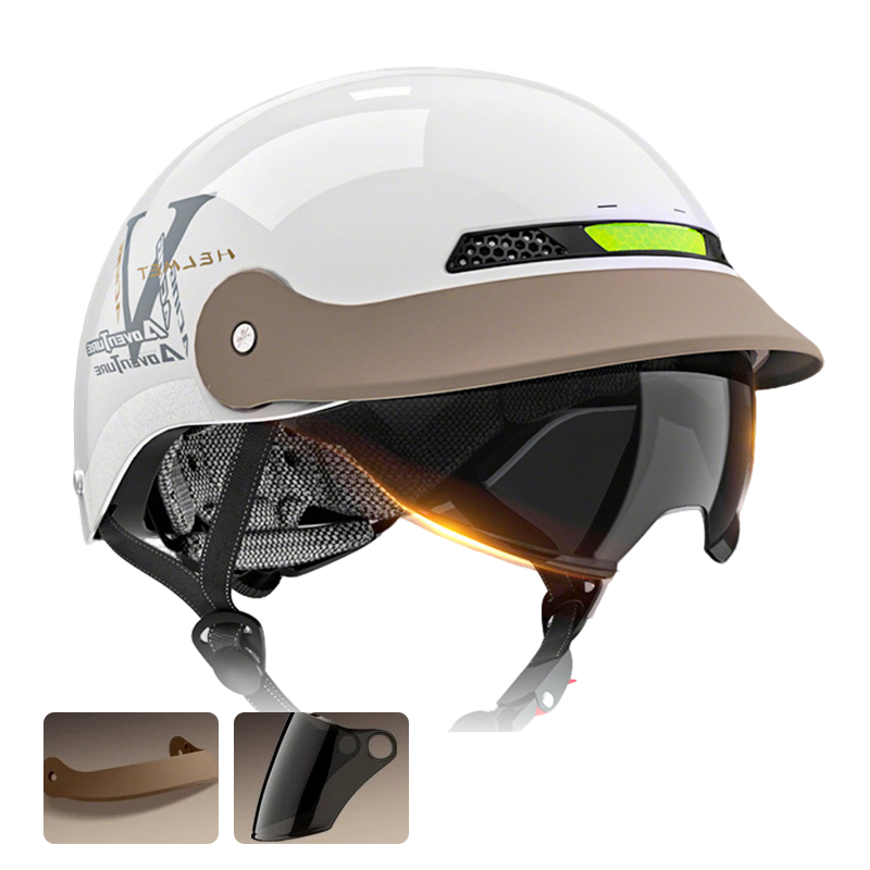 Casco da Moto Leggero, Traspirante e Resistente agli Urti