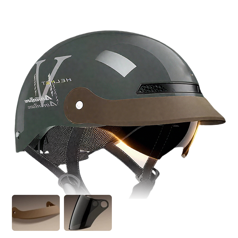Casco da Moto Leggero, Traspirante e Resistente agli Urti