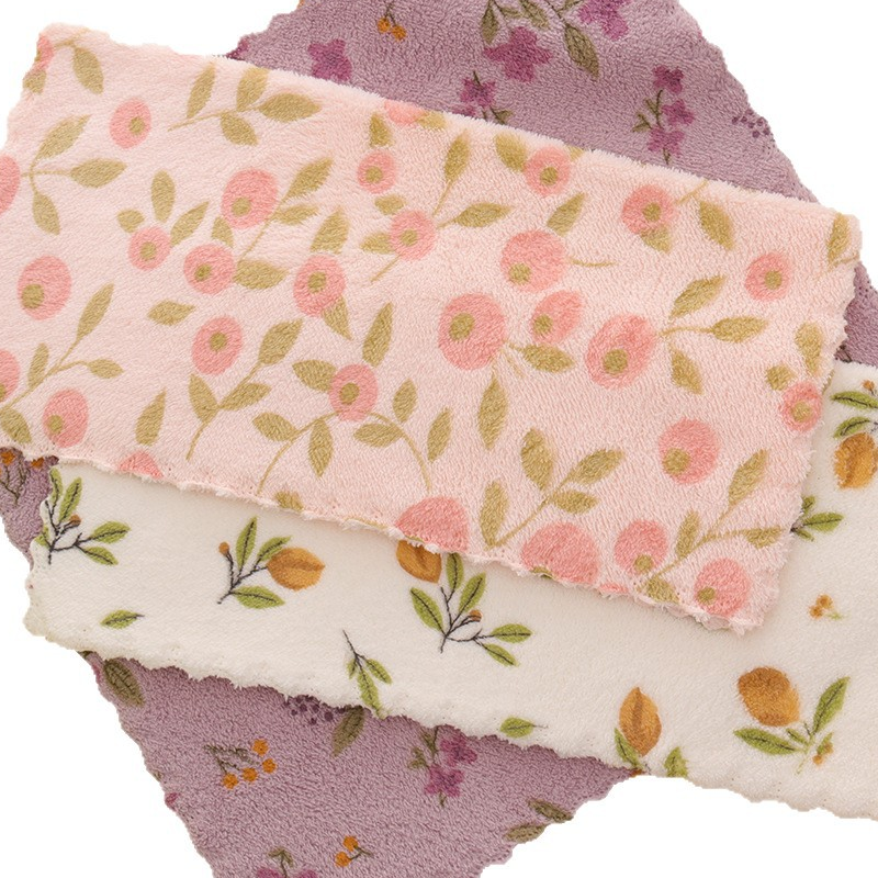 5 strofinacci in flanella color corallo per uso domestico
