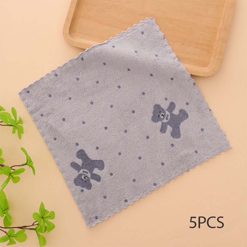 5 strofinacci in flanella color corallo per uso domestico