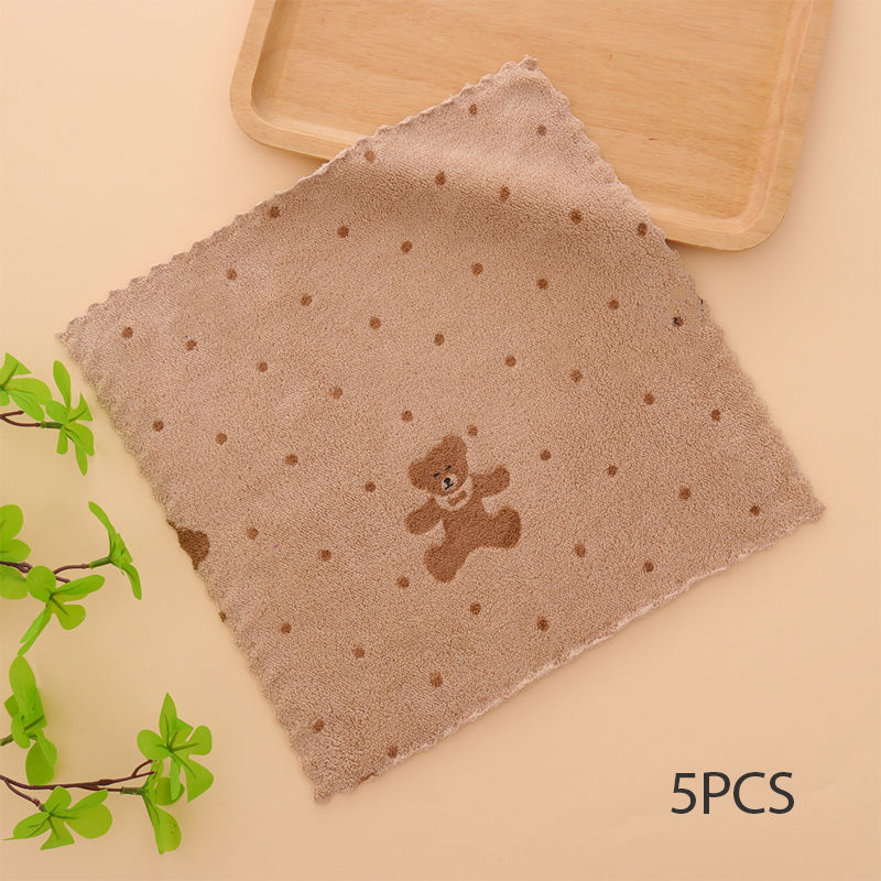 5 strofinacci in flanella color corallo per uso domestico
