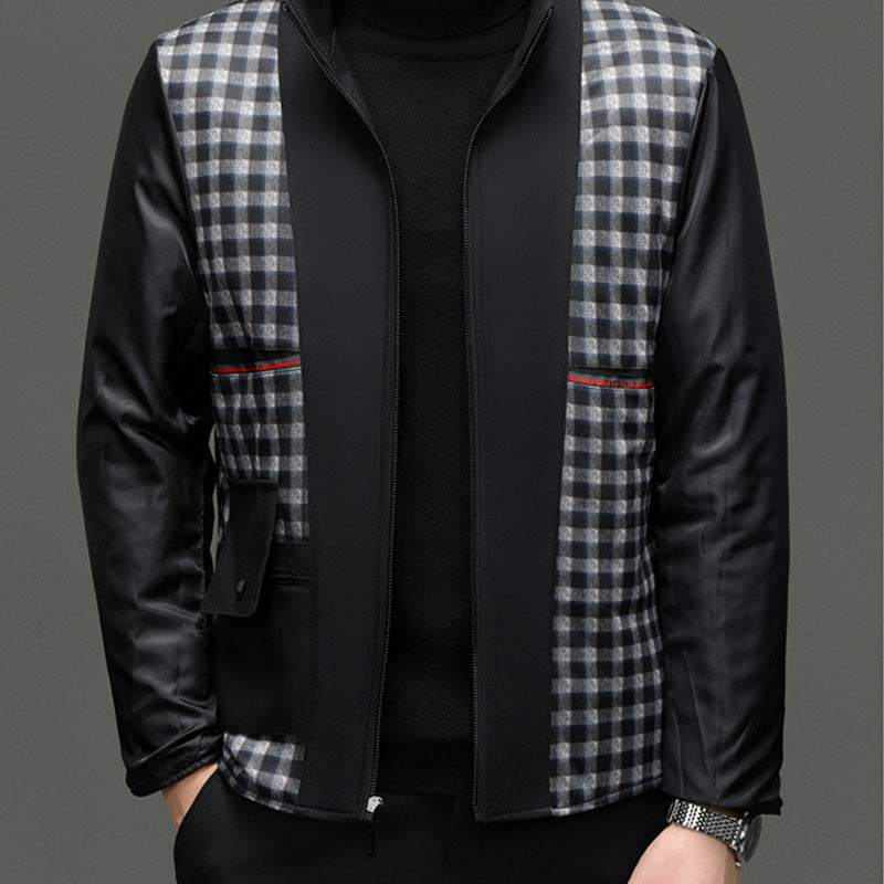 Trench da Uomo di Media Lunghezza con Fodera Interna Rimovibile