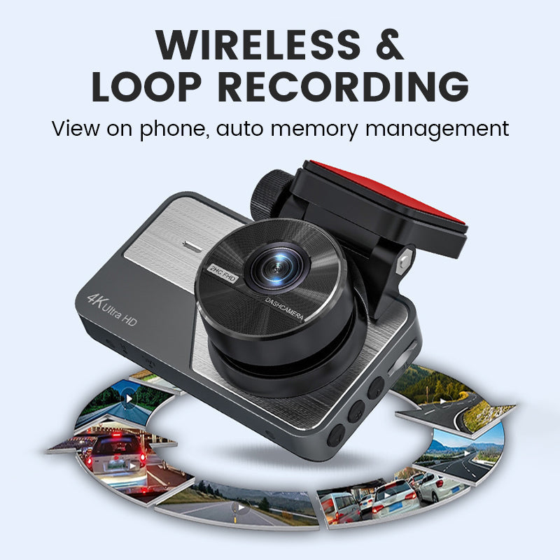 Dashcam 4K Ultra HD per auto con visione notturna