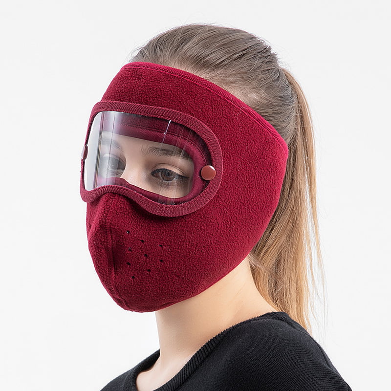 🌬️   Masque anti-buée hiver avec lunettes intégrées : polaire douce, ajustement universel & protection totale ! 🔮