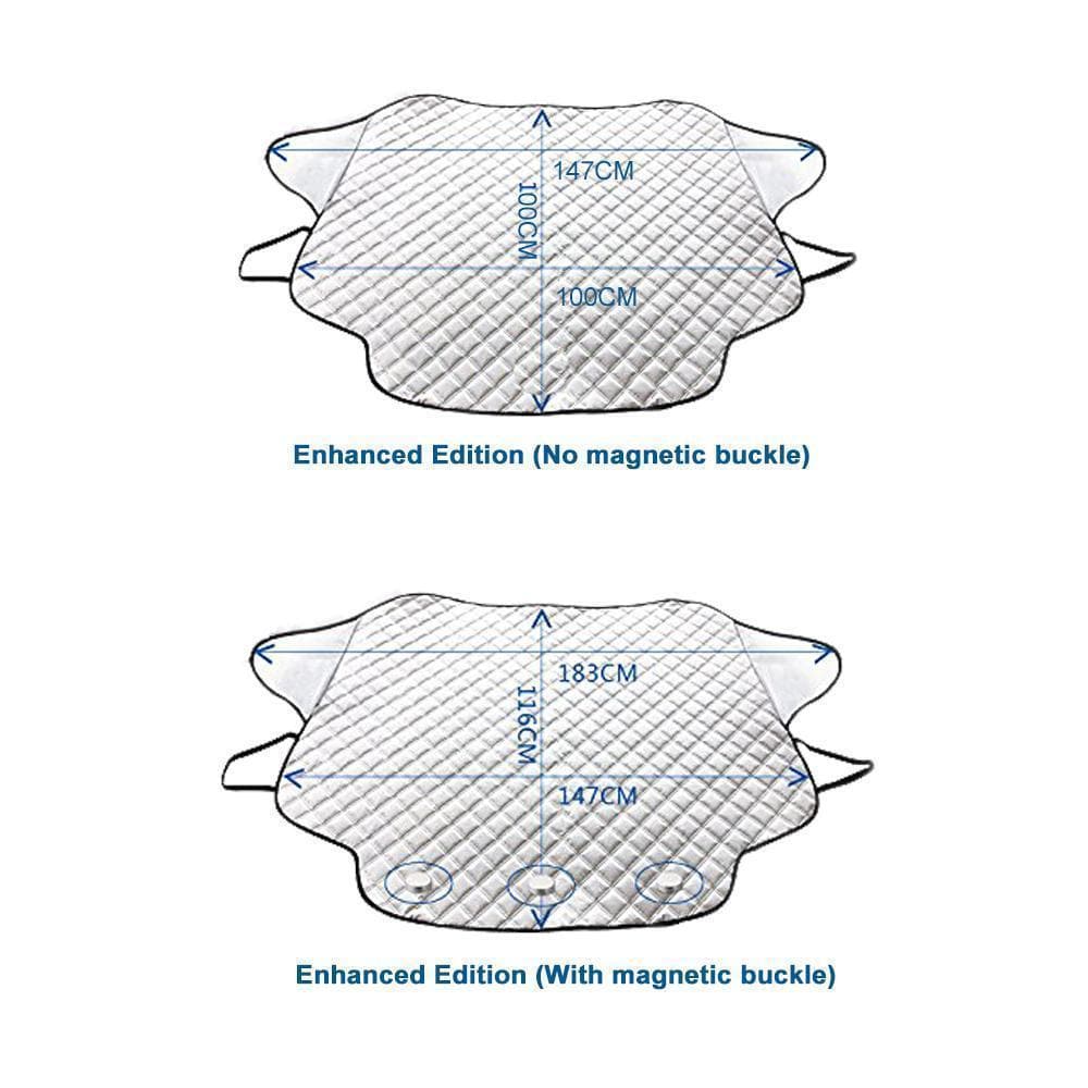 🚗 50% dto. Funda magnética para parabrisas – reduce la acumulación de escarcha y hielo, fijación magnética y plegable con bolsa. ¡Disponible en 2 tamaños, plateada! ✨❄️
