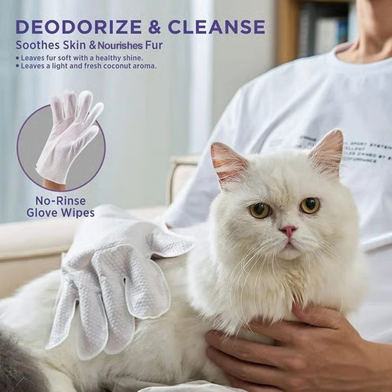 🔥🐶🐱 Guantes Desodorizantes para Mascotas — Limpieza Fácil sin Agua