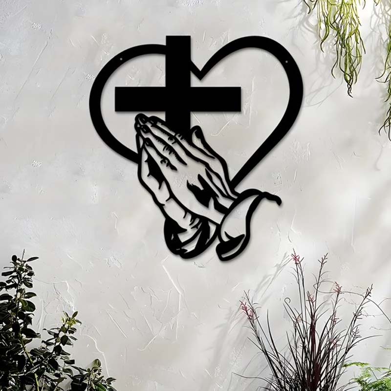 🔈🔈Sconto del 60%✝️Decorazione murale a forma di croce cristiana a forma di cuore: un simbolo di fede e amore