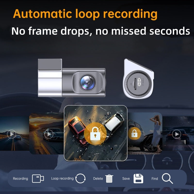 🔥Offerta natalizia a tempo limitato: 50% DI SCONTO!!!🔥Telecamera per Auto 1080P HD con Wi-Fi e Visione Notturna