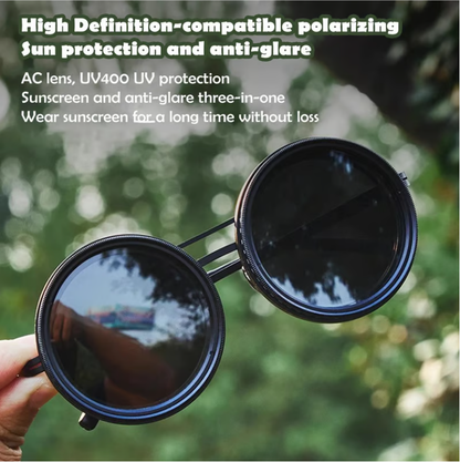 🔥Gafas de sol redondas polarizadas con tinte ajustable