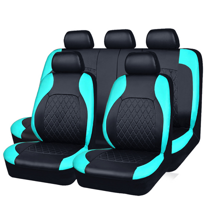 📢📢50% DE RÉDUCTION !! ⏰ Ensemble de 9 housses de siège auto en cuir – Ajustement universel, durables & faciles d'entretien – Parfaites pour le confort & la protection en voiture 🚗