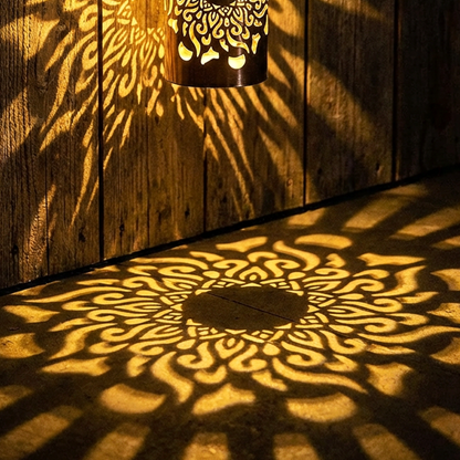 🌞 50 % DE RÉDUCTION MAINTENANT ! 🌀 Lampe solaire mandala – Projection de motifs époustouflants, design 2 en 1 pour sol et mur, étanche IP65, allumage/extinction automatique 🌿