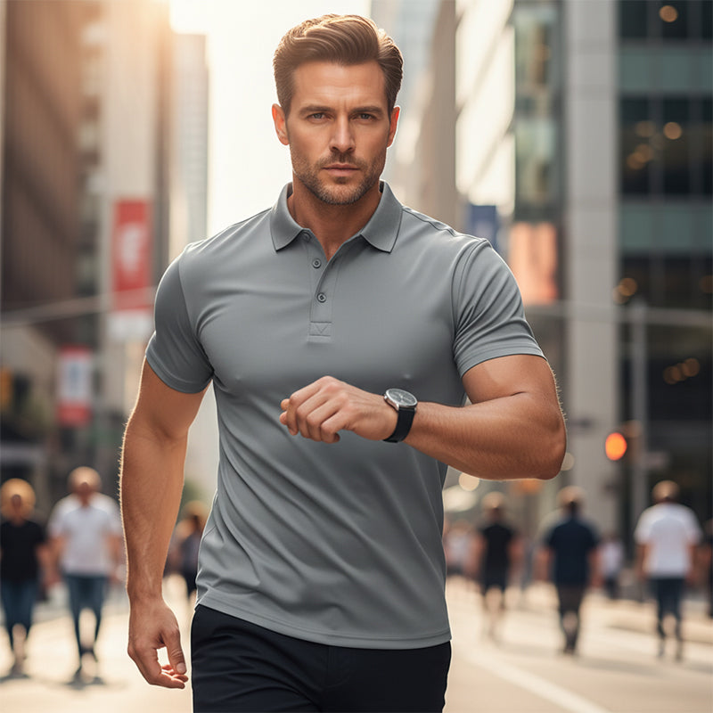 👔🏃‍♂️⏰ PROMO FLASH -50% ! Ensemble Sport-Shirt Infroissable – Tissu Technique Respirant, Coupe Moderne, Style Polyvalent (Sport/Bureau/Quotidien)