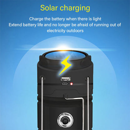 💡 50% dto. Lámpara de escritorio y linterna 2 en 1 con energía solar – recargable por USB, puerto para cargar tu móvil y resistente al agua. ¡Ideal para camping y emergencias! ✨🏕️