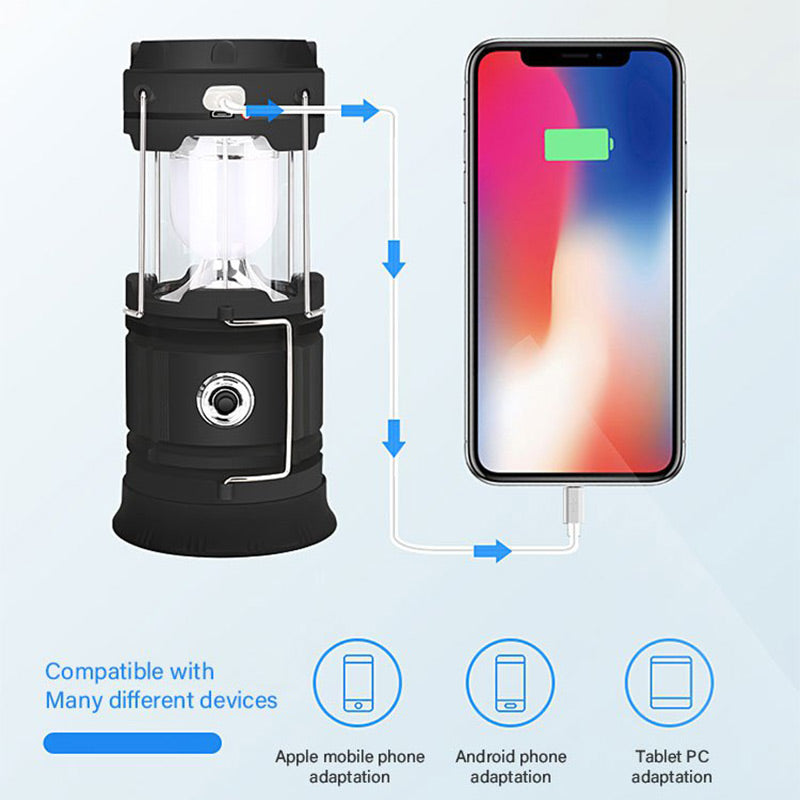 💡 50% dto. Lámpara de escritorio y linterna 2 en 1 con energía solar – recargable por USB, puerto para cargar tu móvil y resistente al agua. ¡Ideal para camping y emergencias! ✨🏕️