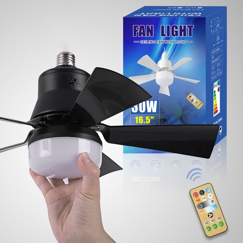 💨 50% DE RÉDUCTION! 💡 Ventilateur de Plafond Portable 2-en-1 avec Télécommande – Compact, Réglable & Idéal Pour La Chambre, Le Bureau & Les Voyages 🏠