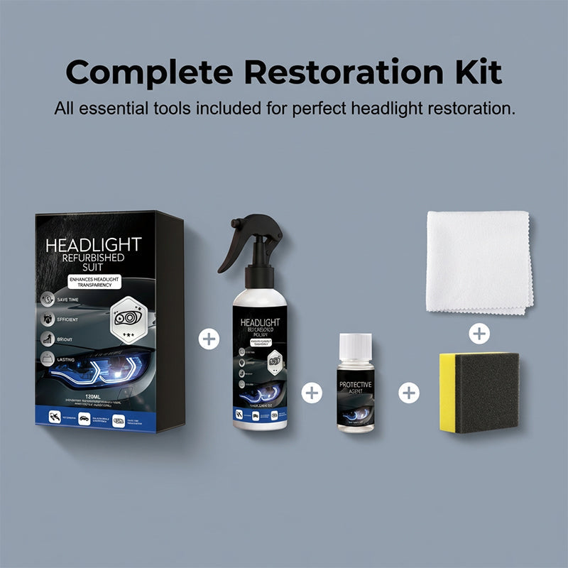 🚗 ACHETEZ 2, OBTENEZ 1 GRATUIT! 💡 Kit Professionnel pour la Restauration des Phares de Voiture – Élimine le Jaunissement, Restaure la Clarté & Application Facile ✨