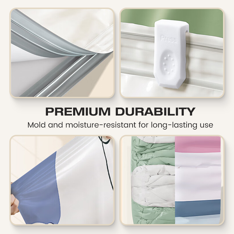 🧳 ACHETEZ 3, OBTENEZ 2 GRATUIT! 💨 Grand Sac de Rangement Sous Vide Compressible – Sans Pompe, Étanche & Idéal Pour Gagner De La Place Dans Les Valises Et À La Maison ✈️