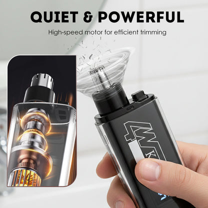 🔥 -50% ! ⏰ Tondeuse Nez et Oreilles avec Affichage LED – ABS – Lames Rotatives 360° & IPX7 pour Homme 🧔