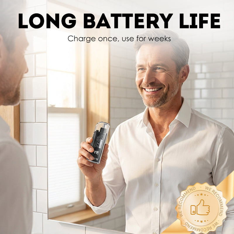 🔥 -50% ! ⏰ Tondeuse Nez et Oreilles avec Affichage LED – ABS – Lames Rotatives 360° & IPX7 pour Homme 🧔