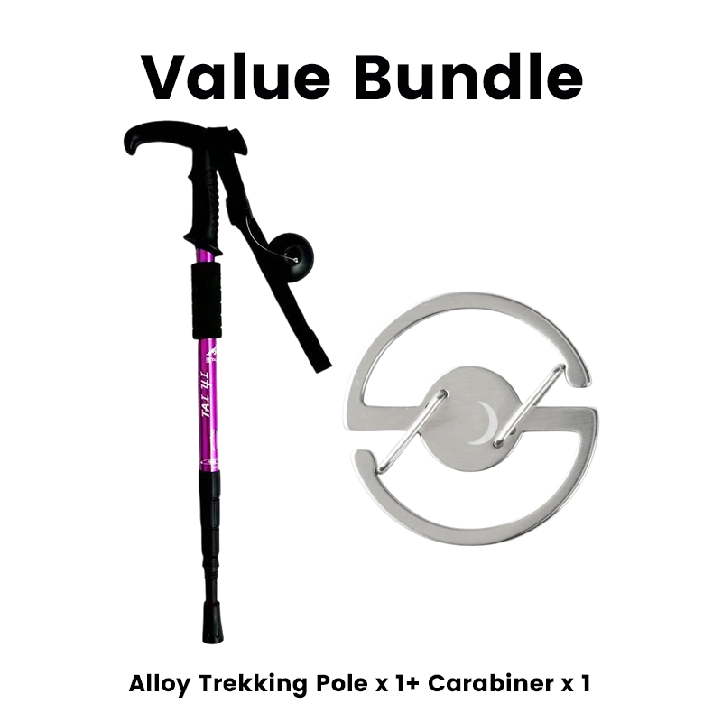 Bâton de Randonnée Réglable en Alliage d'Aluminium
