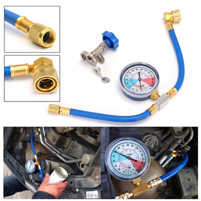 ⚙️Tuyau de remplissage de réfrigérant R134a pour climatisation avec manomètre🚗