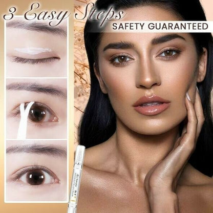 👁️✨ PROMO FLASH 50% ! Stylo Double Paupières 3 Secondes – Effet Immédiat, Tenue 24h, Naturel & Invisible, Formule Douce sans Collage, avec Tige en Y 👁️