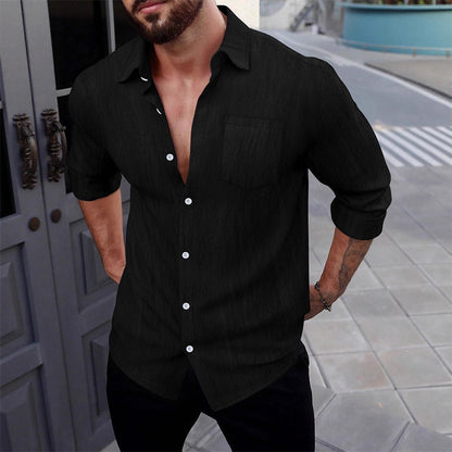 👔 PROMO LIMITÉE 50% DE RÉDUCTION ! ✨ Chemise Homme Lin – Boutonnage Classique, Respirante, Polyvalente 🍂