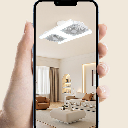 📢📢50 % DE RÉDUCTION !! ⏰Ventilateur de plafond à double tête avec lumière LED – design moderne avec télécommande pour salon et chambre