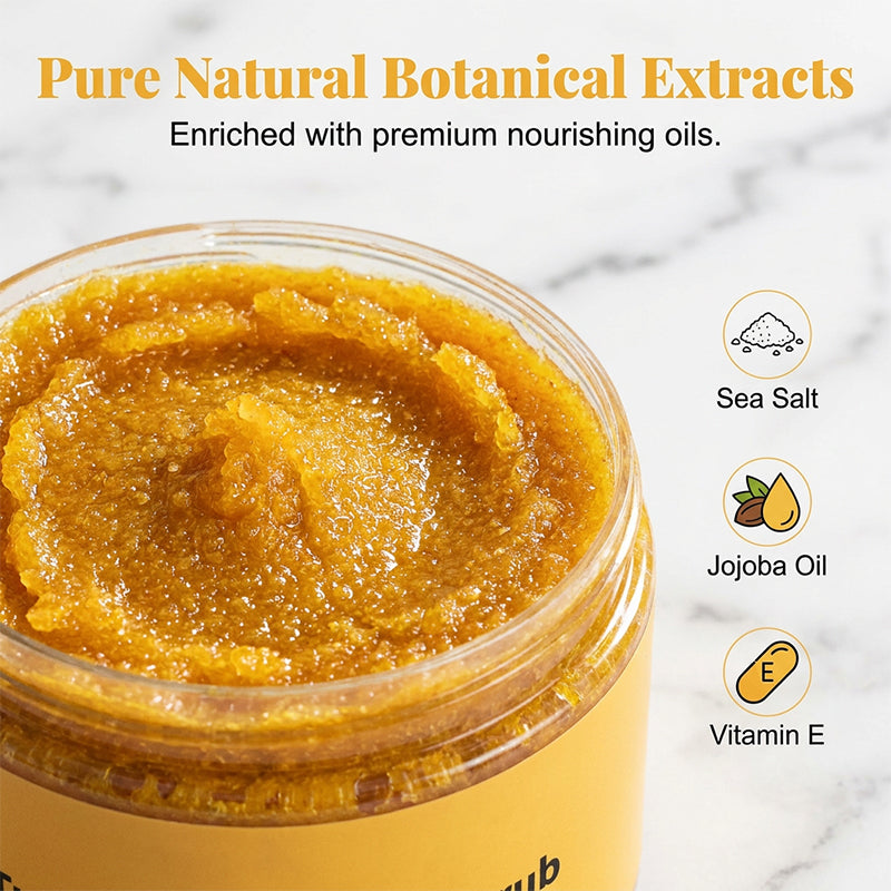 🔥1 acheté = 1 offert🔥 Gommage corporel exfoliant au curcuma
