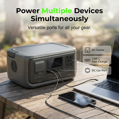 ⌛️ Offre Limitée 50% DE RÉDUCTION ! 🔋 Alimentation portable, ne craignez plus les coupures de courant ! ⚡️ Station d'Énergie Extérieure 300W avec Batterie LFP