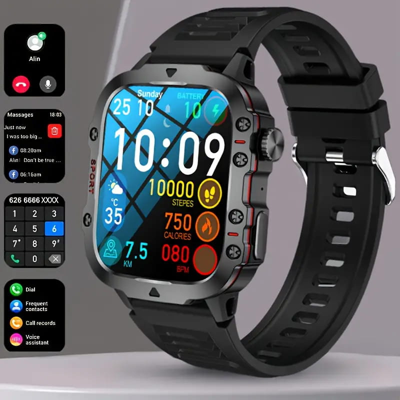 ⌚ 50% DE RÉDUCTION! 🏞️ Montre Intelligente Robuste Extérieur – 100+ modes sportifs, étanche & alliage aluminium – Parfaite pour l'aventure et le quotidien actif 💪