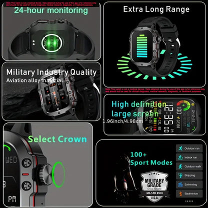⌚ 50% DE RÉDUCTION! 🏞️ Montre Intelligente Robuste Extérieur – 100+ modes sportifs, étanche & alliage aluminium – Parfaite pour l'aventure et le quotidien actif 💪