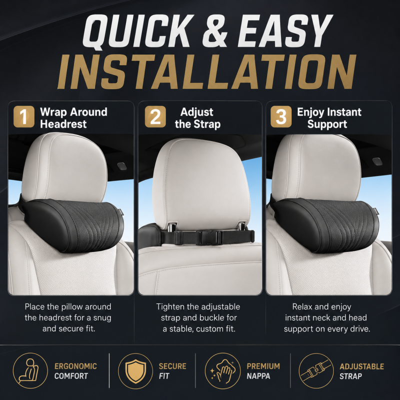 🚗Ensemble appui‑tête et coussin lombaire haut de gamme 💆Soutien ergonomique, confort pour longs trajets auto 💺