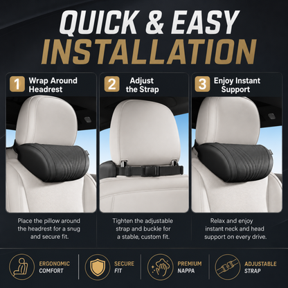 🚗Ensemble appui‑tête et coussin lombaire haut de gamme 💆Soutien ergonomique, confort pour longs trajets auto 💺