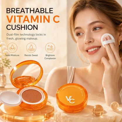 Fond de teint léger en coussin à la vitamine C