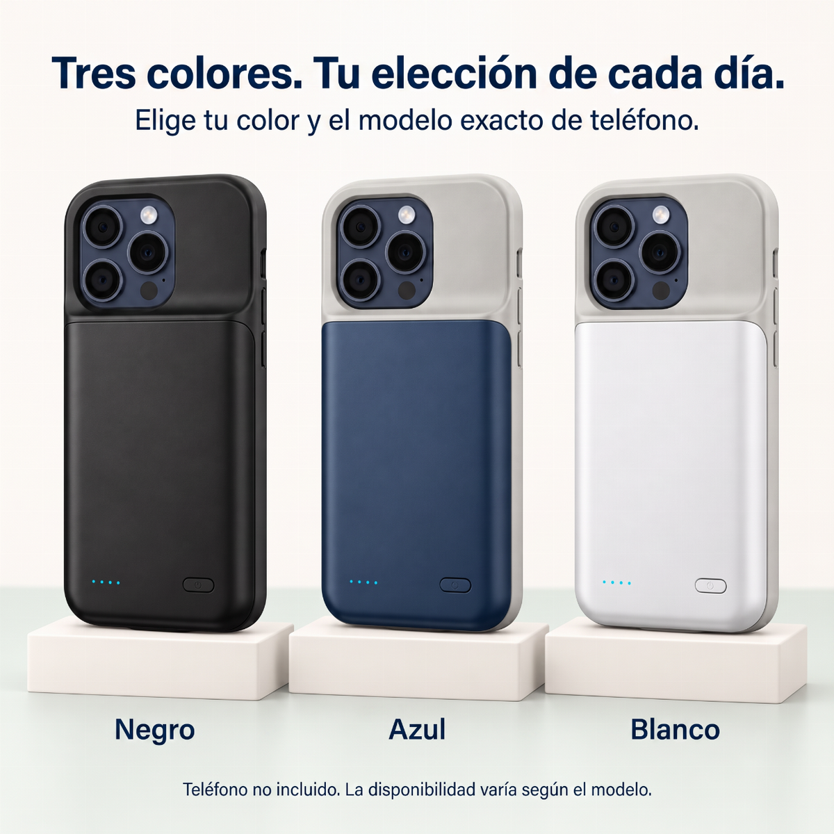 🔋✨ Funda con power bank 2 en 1 para iPhone ¡Di adiós a la ansiedad por la batería descargada! 🚫 6800mAh, carga PD de 20W, delgada, protege y carga al mismo tiempo 📱