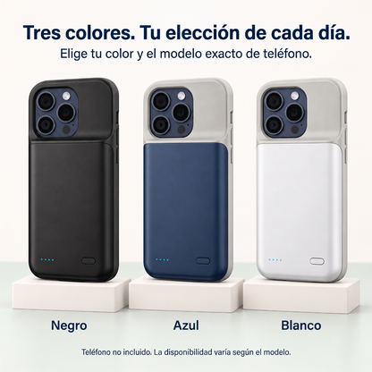 🔋✨ Funda con power bank 2 en 1 para iPhone ¡Di adiós a la ansiedad por la batería descargada! 🚫 6800mAh, carga PD de 20W, delgada, protege y carga al mismo tiempo 📱