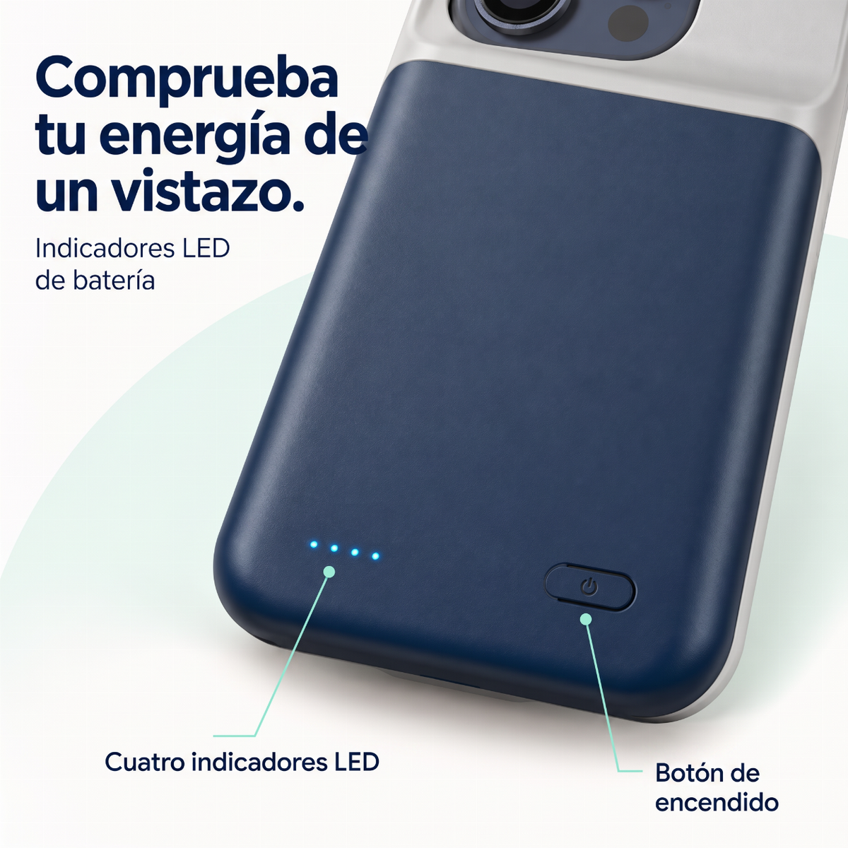 🔋✨ Funda con power bank 2 en 1 para iPhone ¡Di adiós a la ansiedad por la batería descargada! 🚫 6800mAh, carga PD de 20W, delgada, protege y carga al mismo tiempo 📱